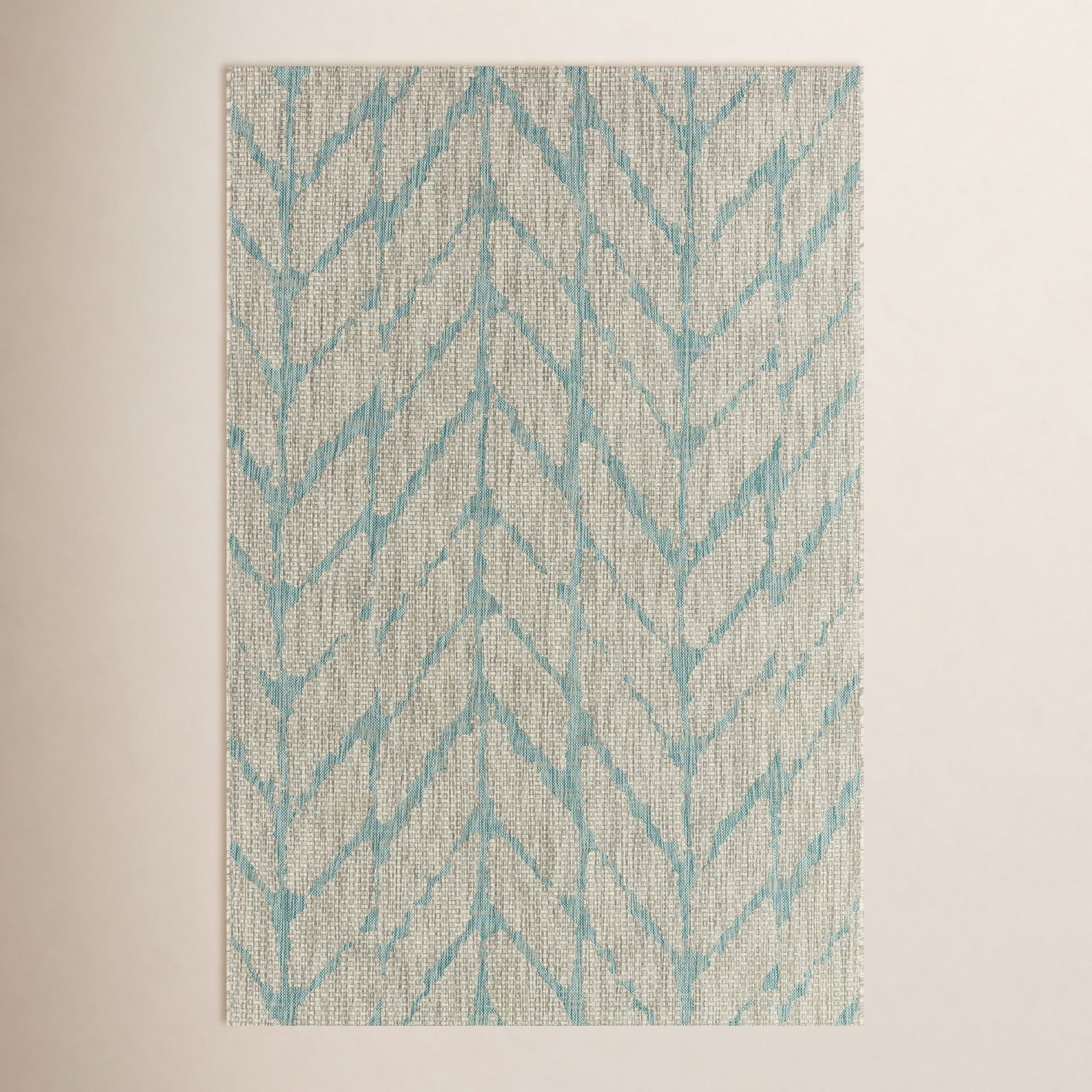 Loloi Rugs Isle Mist Aqua Chevron Rug, Rectangle 7'10" x 10'9"