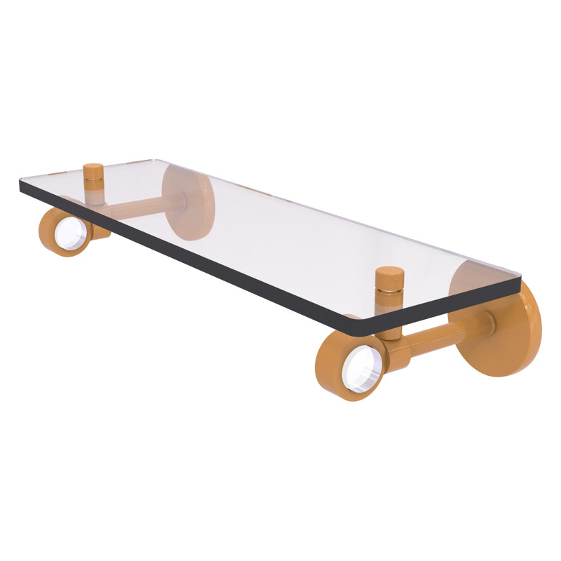 Tablette flottante Clearview, H 3,3 po x l 16 po x P 5,65 po, Jaune doré