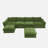 158" Modular Sectional Sofa, Double-Layer U-Shaped Cushion Cloud Comfort Couch-646624359-643902668
