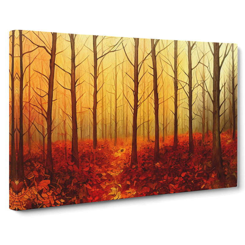 A Distinguished Autumn Forest - Wrapped Canvas, 50cm H x 76cm W x 3cm D