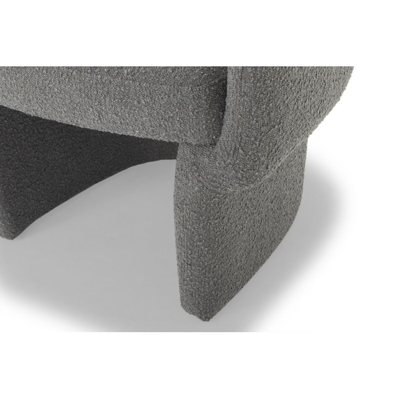 Fauteuil demi-tonneau l 27,5 po, Gris anthracite
