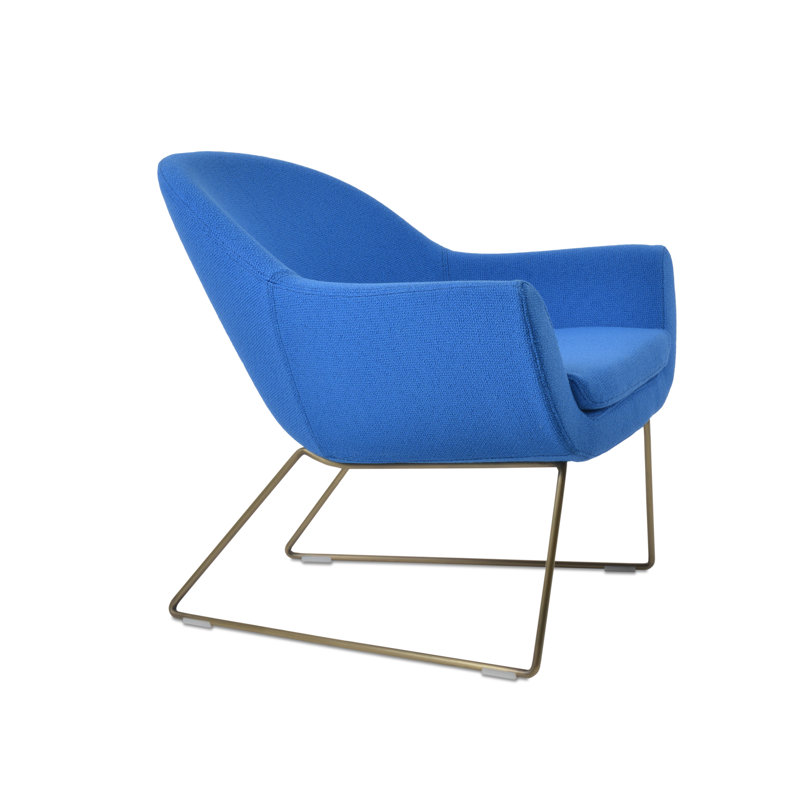 Fauteuil Madison, Noir, Laine bleue