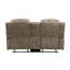 Causeuse inclinable double classique avec plateau de rangement Classic Sandy Brown