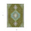Tapis extérieur lavable oriental vert olive rose et ivoire 9 pi x 12 pi
