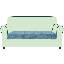 Spandex Texture Box Cushion Loveseat Slipcover-185552273
