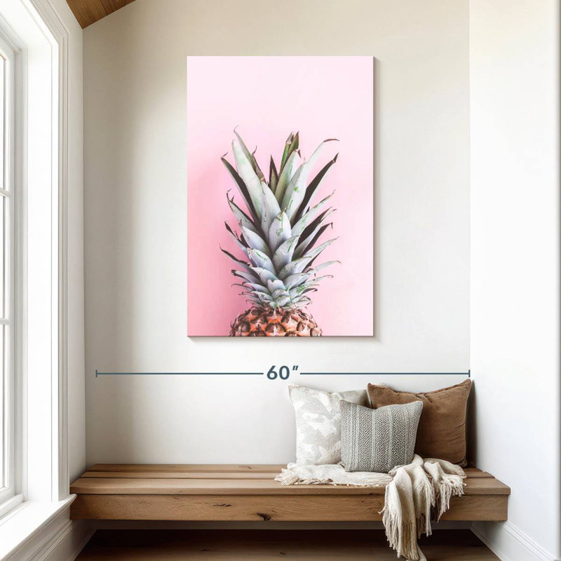 Pineapple On Pink, 45" H x 30" W