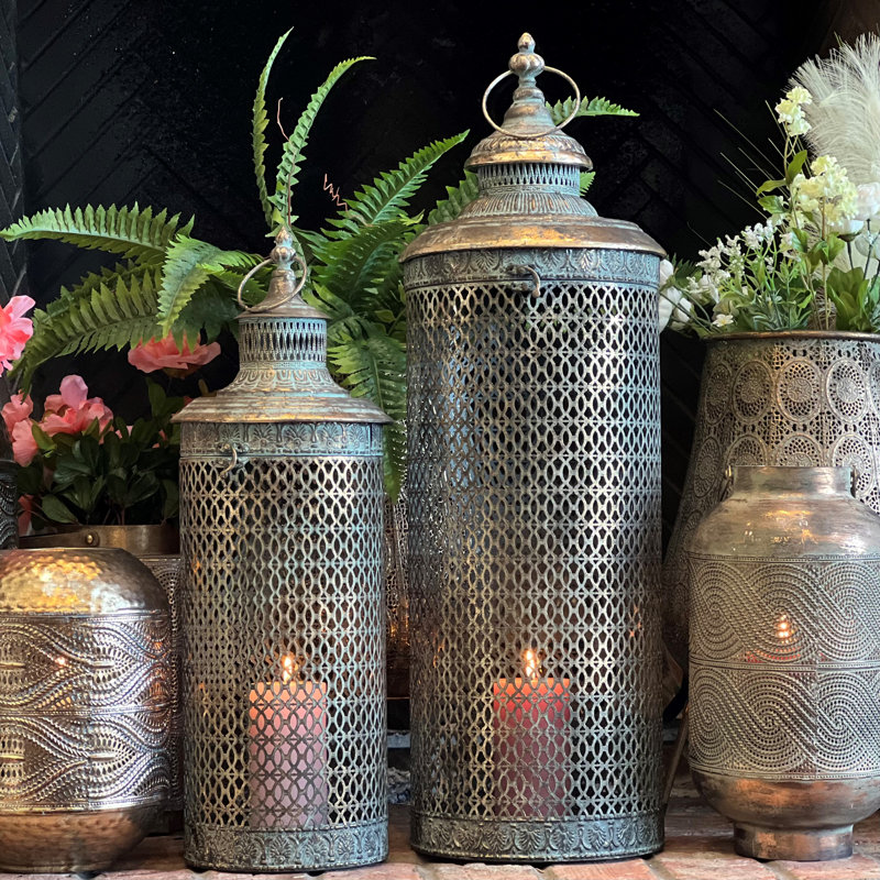 29" Oasis Candle Lanterns, Set of 2
