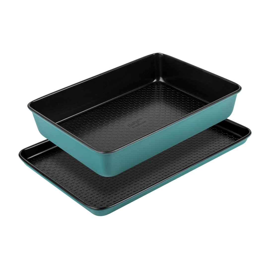 Nadiya X Prestige 0.8mm Bakeware Oven Tray and Roast & Bake Set