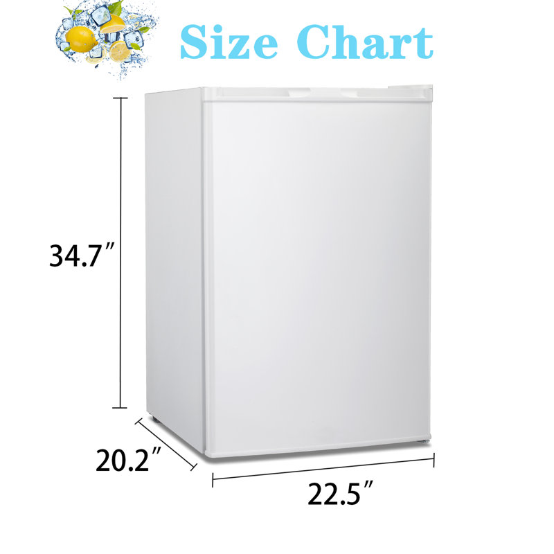 3 pieds cubes Congélateur vertical, Blanc