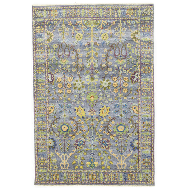 Tapis de couloir oriental Oushak Chobi, Rectangle 5 pi 11 po x 8 pi 10 po 