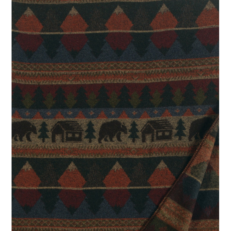 Wooded River Cabin Bear - Fabric by the Yard