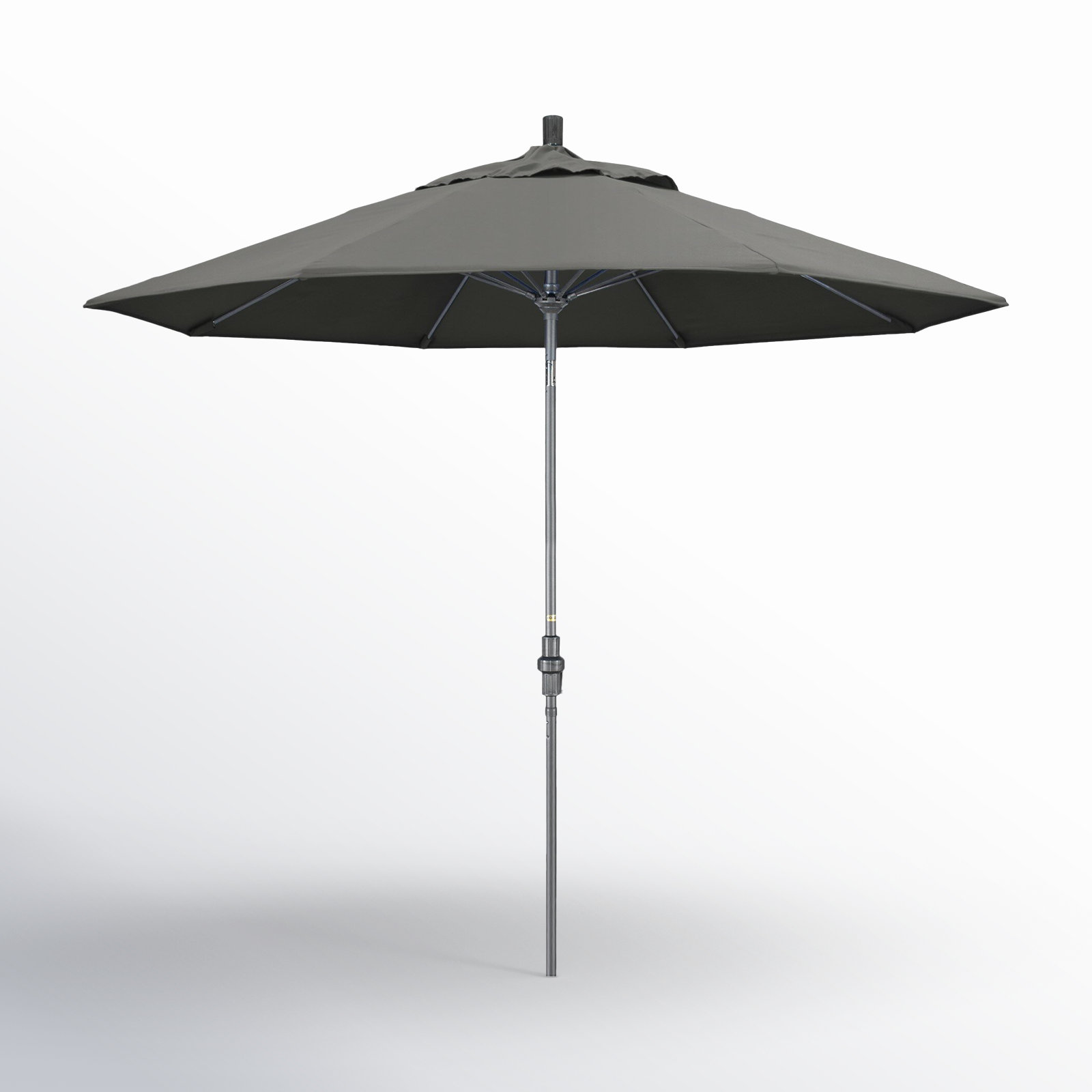 Roverta 9' Market Sunbrella® Umbrella, Canvas Charcoal Sunbrella® Canvas, Black
