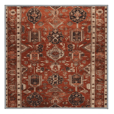 Tapis brun lavable à la machine