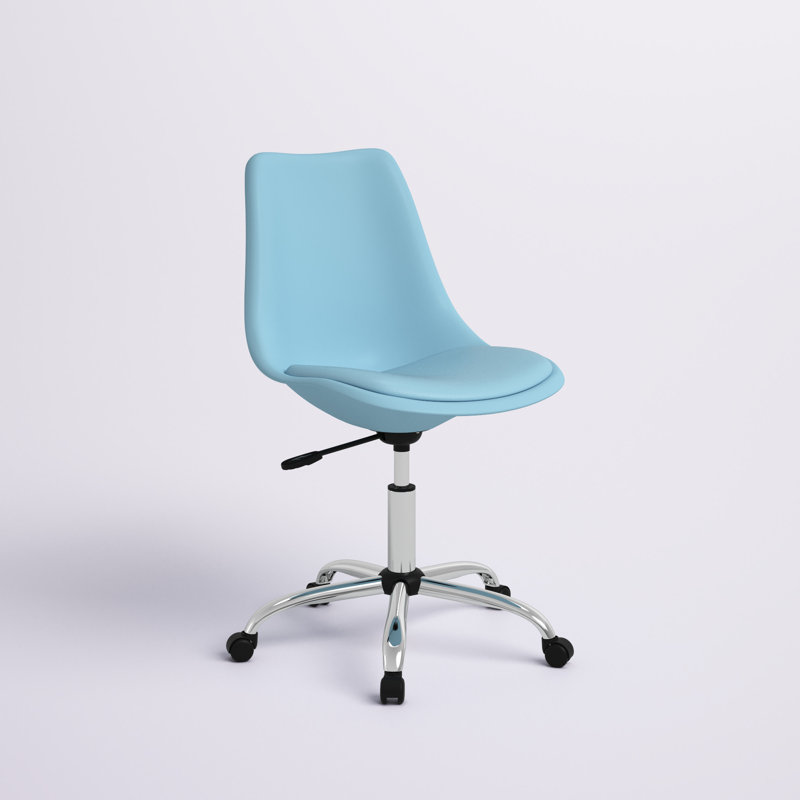 Chaise de travail pivotante réglable en hauteur Harland, Bleu