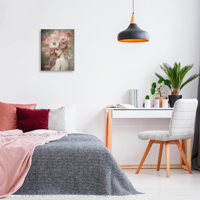 Blush Florals Portrait Canvas Wall Art by RileyB, 20" H x 16" W