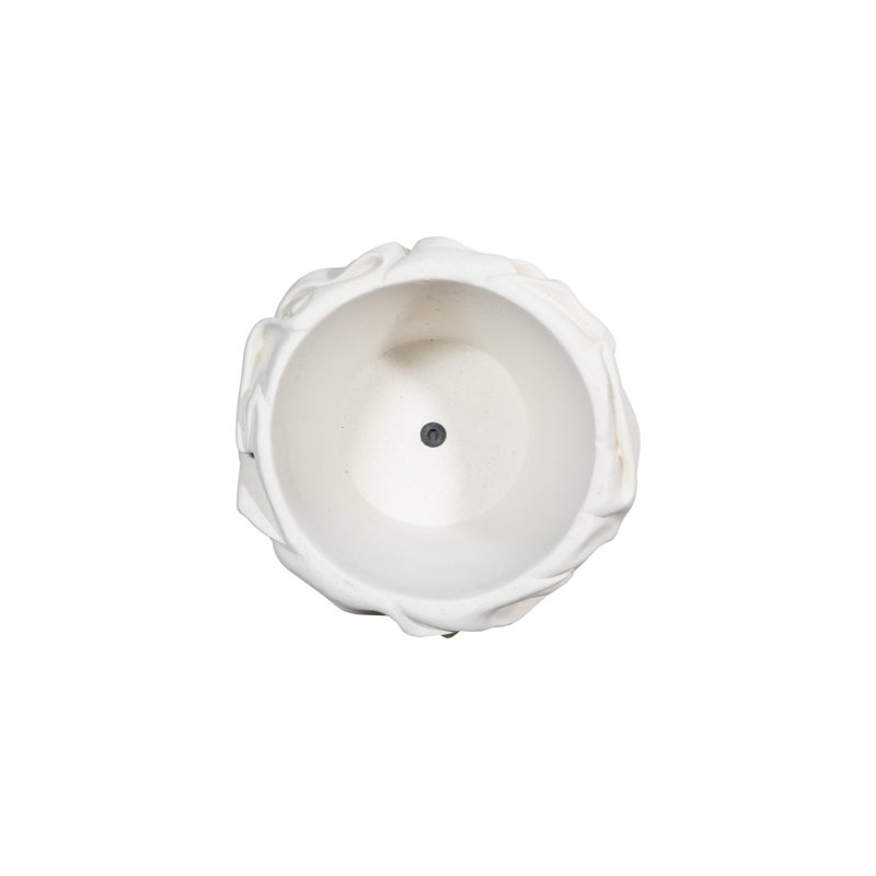 Drape Planter White Stone