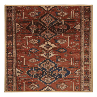 Machine Washable Persian Brown Area Rug