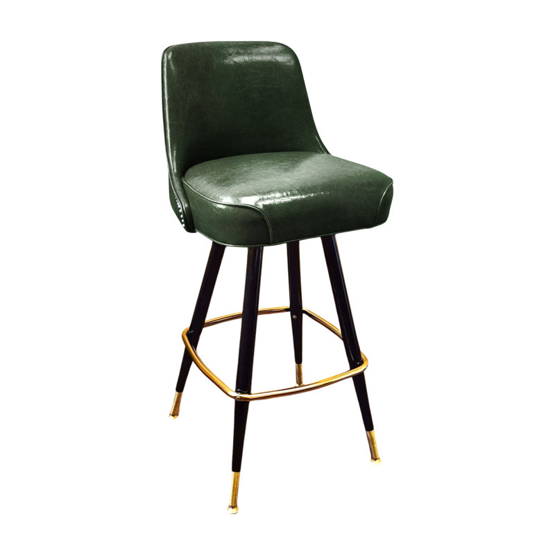 Tabouret de bar pivotant capitonné, Vert