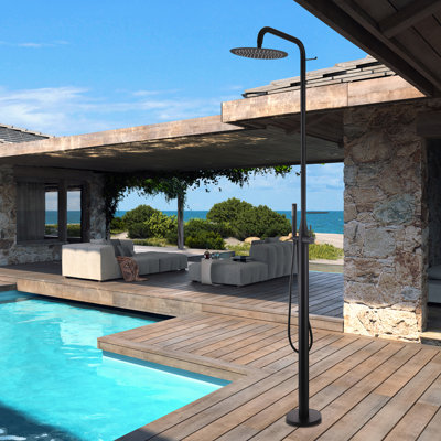 Outdoor Shower System With Hook ，Rain Shower Head With Handheld Spray，Shower Faucet Set
