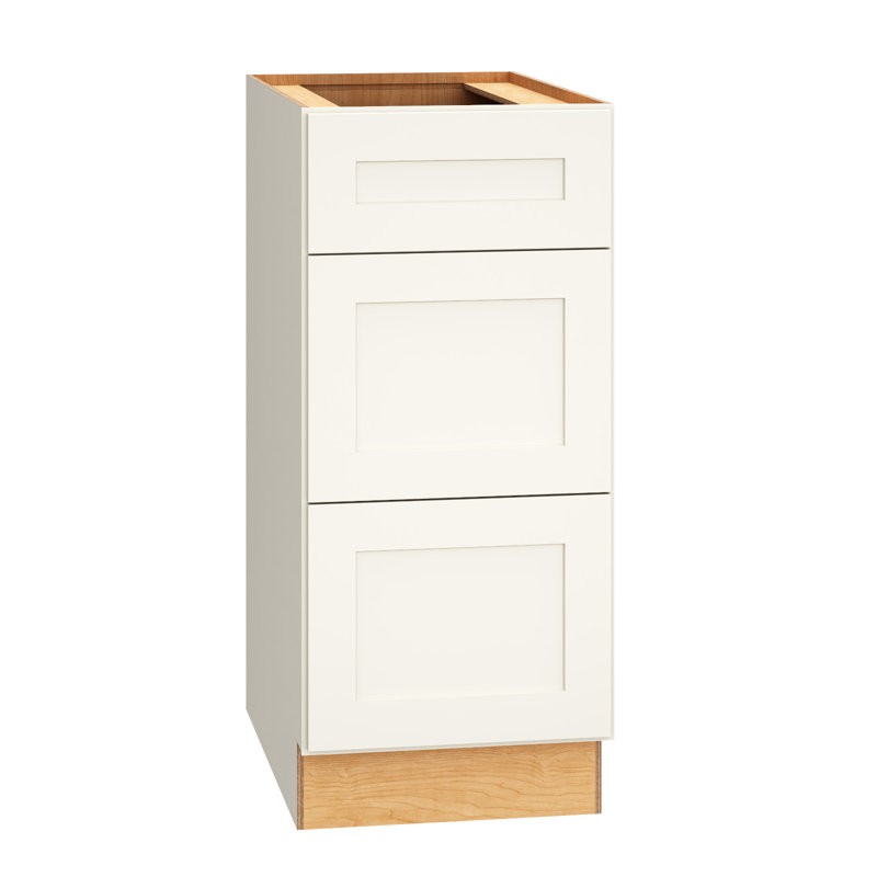 Armoire inférieure à 3 tiroirs Dwelling Livingston, Blanc, L 15 po x H 34,5 po x P 24 po