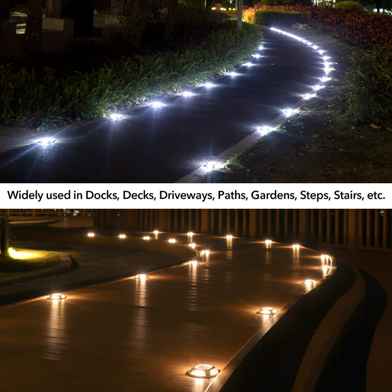 Solar Powered LED Pathway Lights Multipack in Silver