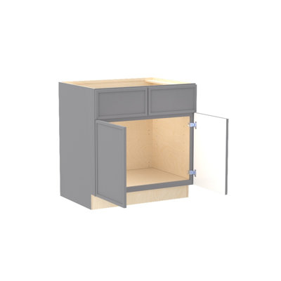Gallery Express Alton Assembled 36 in W X 21 in D X 34.5 in H Bath Sink Base Kitchen Cabinet in Cloud