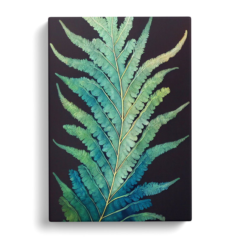Fuhrmann Pretty Fern Leaf - Wrapped Canvas, 60cm H x 40cm W x 3cm D