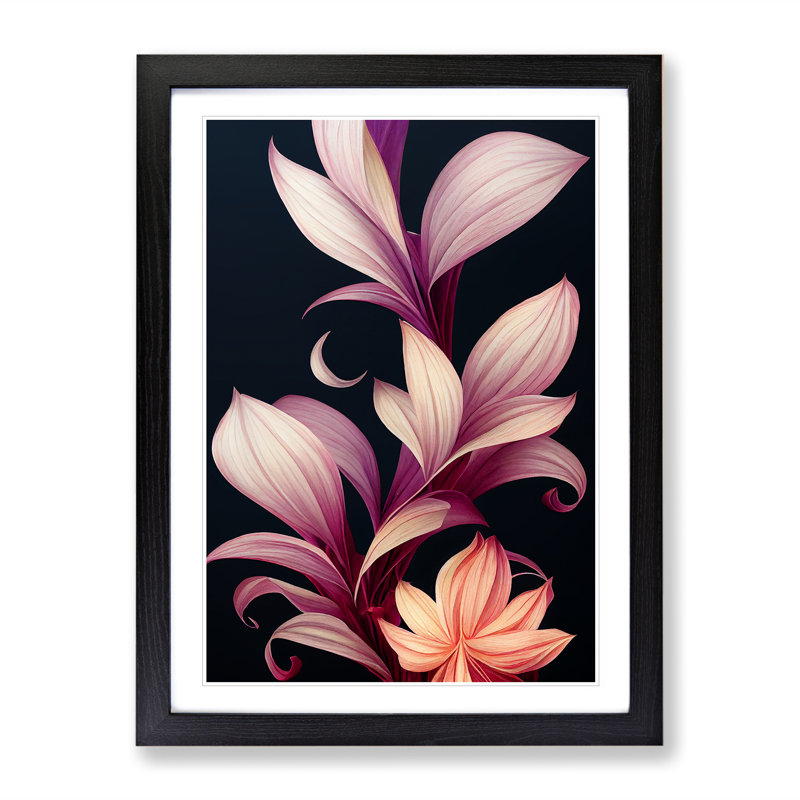 Breathtaking Flowers - Single Picture Frame Print, Black, 64cm H x 46cm W x 2cm D