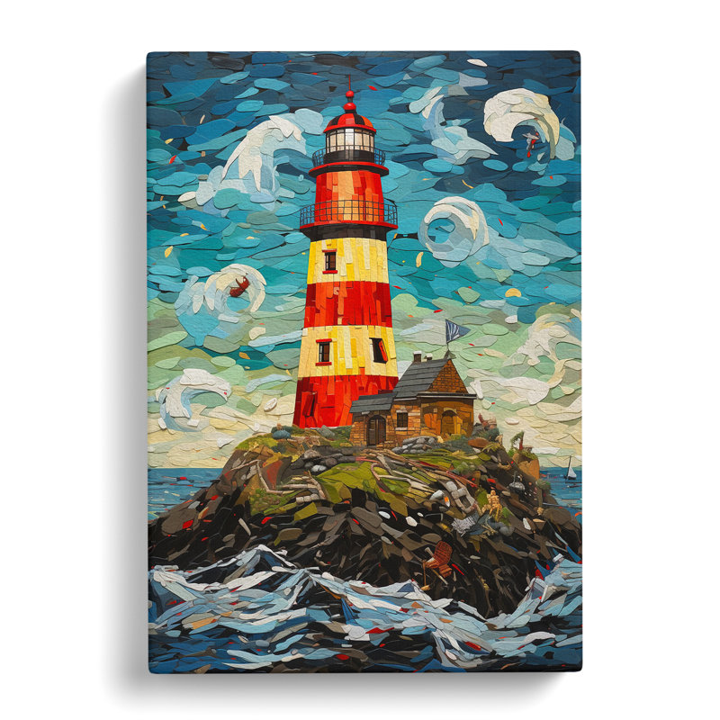 Lighthouse Dadaism No.2 - Wrapped Canvas, 50cm H x 35cm W x 3cm D