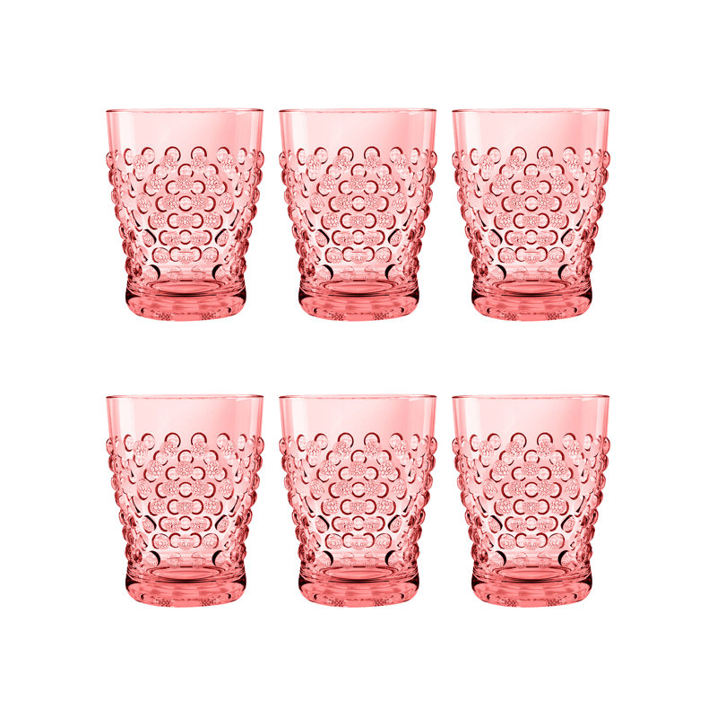 Acrylic Drinking Glass Set, Pink
