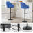 PU Leather Swivel Modern Bar Stools, Adjustable Counter Height Barstools with Backrest and Footrest-112497313