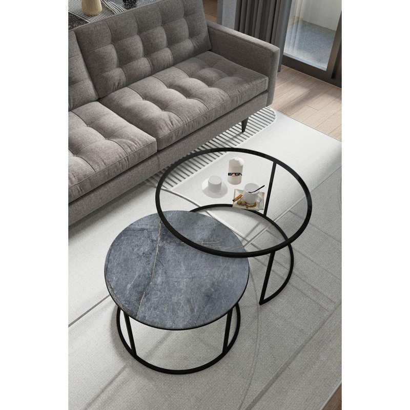 Glorias Coffee Table, Transparent/Anthracite