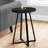 Accent Table, Side, Round, End, Nightstand, Lamp, Black Laminate, Black Metal, Contemporary, Modern-1494117779
