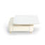 Table basse rotative blanc crème avec tiroirs