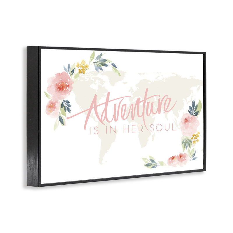 Art floral giclée d'aventure par Lucille Price, Giclée encadrée noir minuit, H 12 po x l 18 po