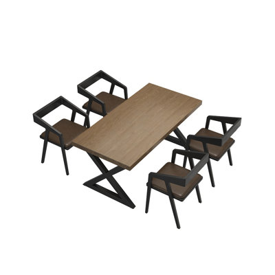 Ensemble de salle à manger décontracté de style industriel L 47,24 po x l 23,62 po