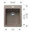 Liven SILGRANIT 17" L x 20.5 W" Drop-In/Undermount Bar Sink-92281850