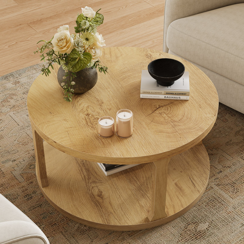 31.5" Round Coffee Table, Natural