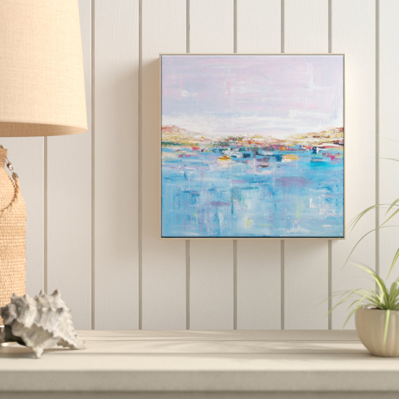Harbour by Gary Butcher - Print on Canvas, 31cm H x 31cm W, Timber