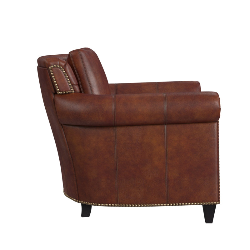 Richardson Armchair, Natural Brass with Turned Leg