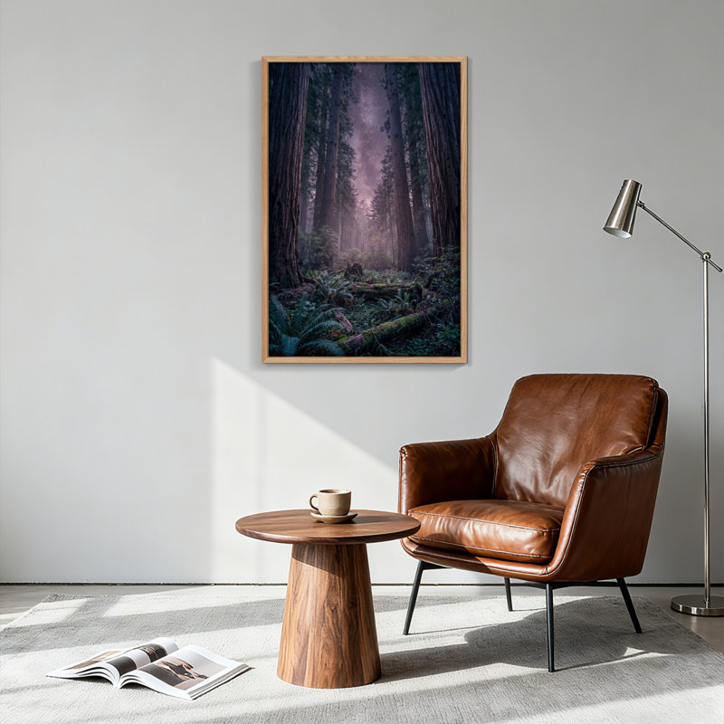 Ensemble de 1 tableau sur toile « Forêt mystique », H 48 po x l 32 po, Naturel