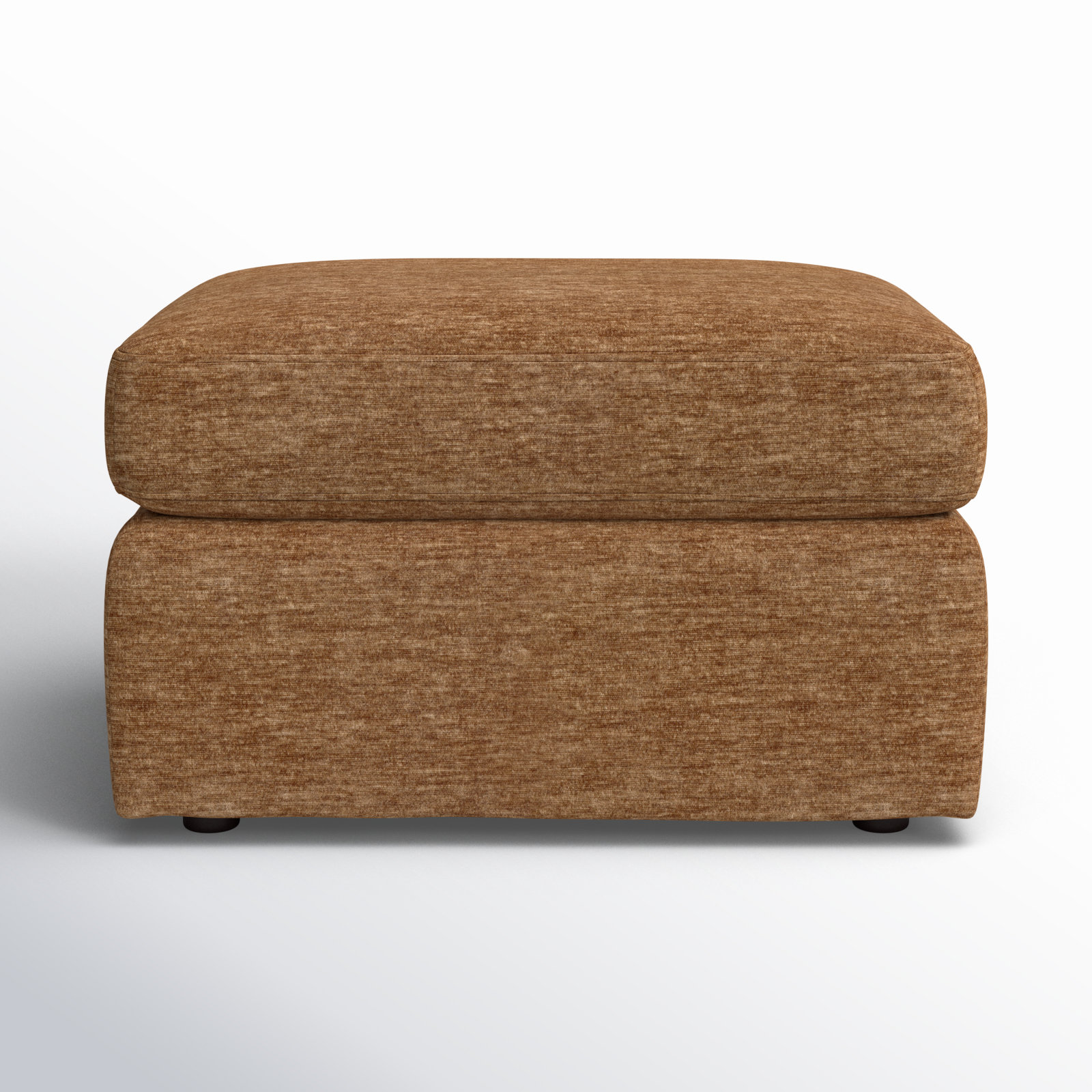 Damari 38" Ottoman, Nave Bark Performance Distressed Velvet