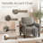 Wide Upholstered Accent Chair Faux Leather Armchair-208523188