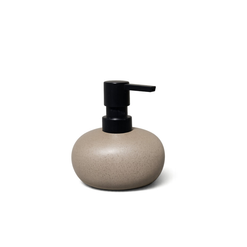 Distributeur de savon brun pierre - Design minimaliste moderne