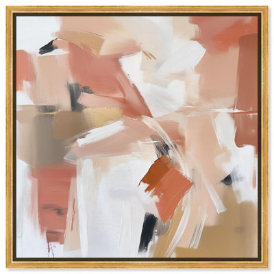 «Rose and Rust I», toile rustique abstraite par Art Remedy