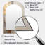 Or et beige Soft Fusion I - grand miroir asymétrique Pier, miroir mural décoratif en arche beige, impression d'art en métal-601805110