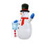 Bonhomme de neige avec panneau gonflable