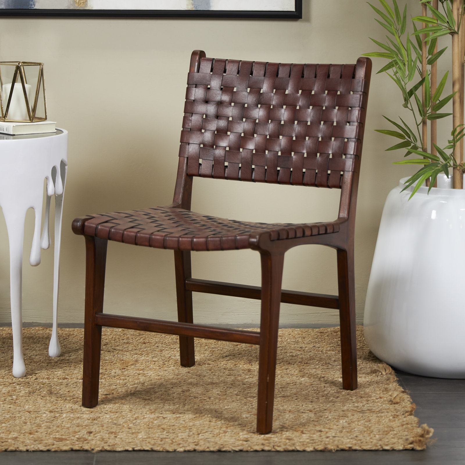 Markus Teak Side Chair, Brown