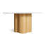 4 Quarter Round Marble Dining Table-1257791548-1257791550