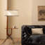 Lampe sur pied à plateau en bois girafe Soild